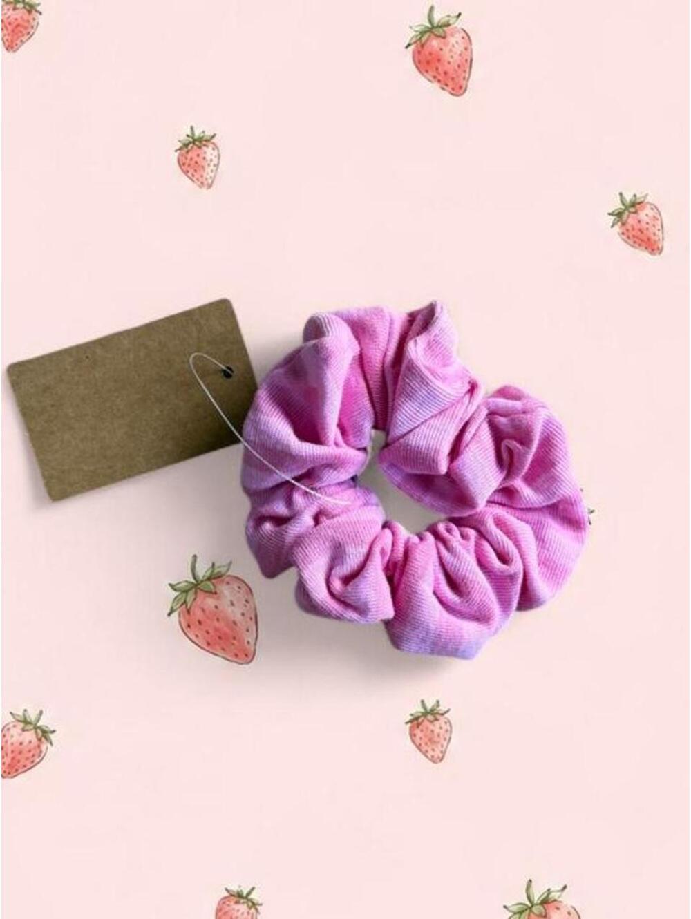 Brandy Melville pink striped scrunchie